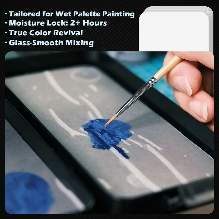 100 Sheets of Wet Palette Paper and 4PCS 5mm Hydro Foam Wet Palette Sponges - KRYDRUFI - Europe