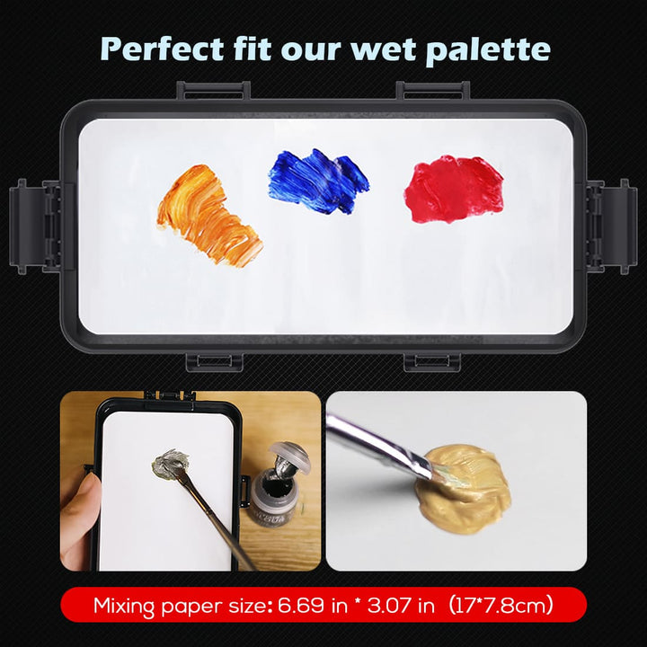 KRYDRUFI 100 Sheets of Wet Palette Mixing Paper - KRYDRUFI - UK