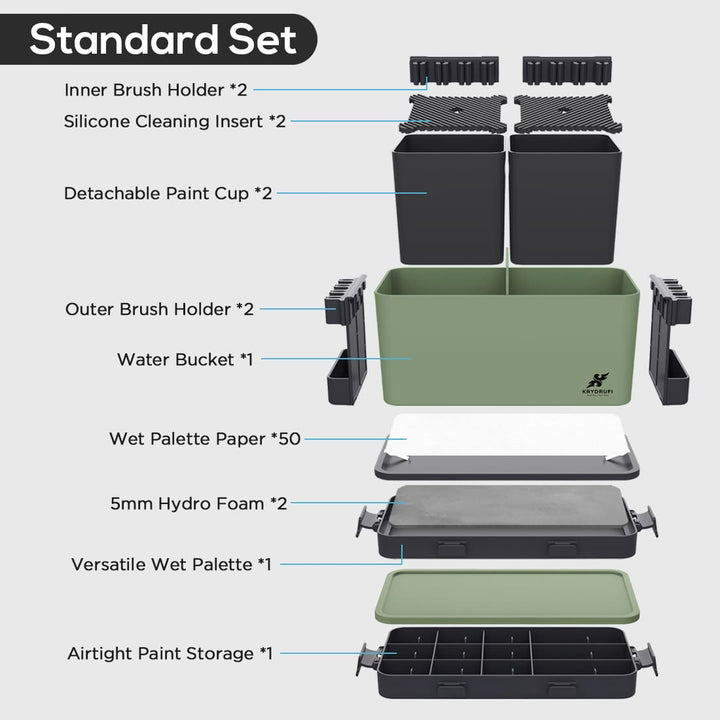 KRYDRUFI All - in - One Modular Art Box — Standard Set - KRYDRUFI - UK