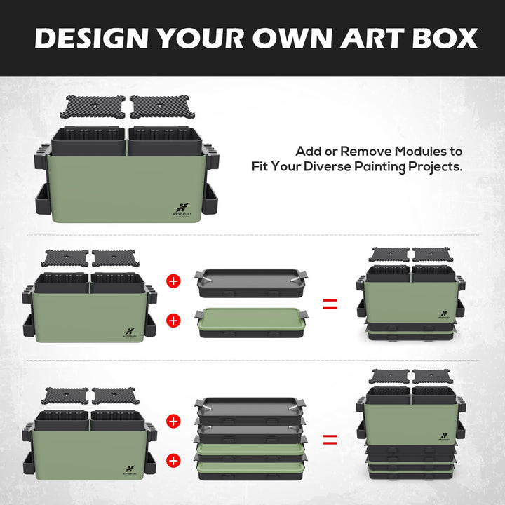 KRYDRUFI All - in - One Modular Art Box — Your Ultimate Mobile Battle Station - KRYDRUFI - Europe